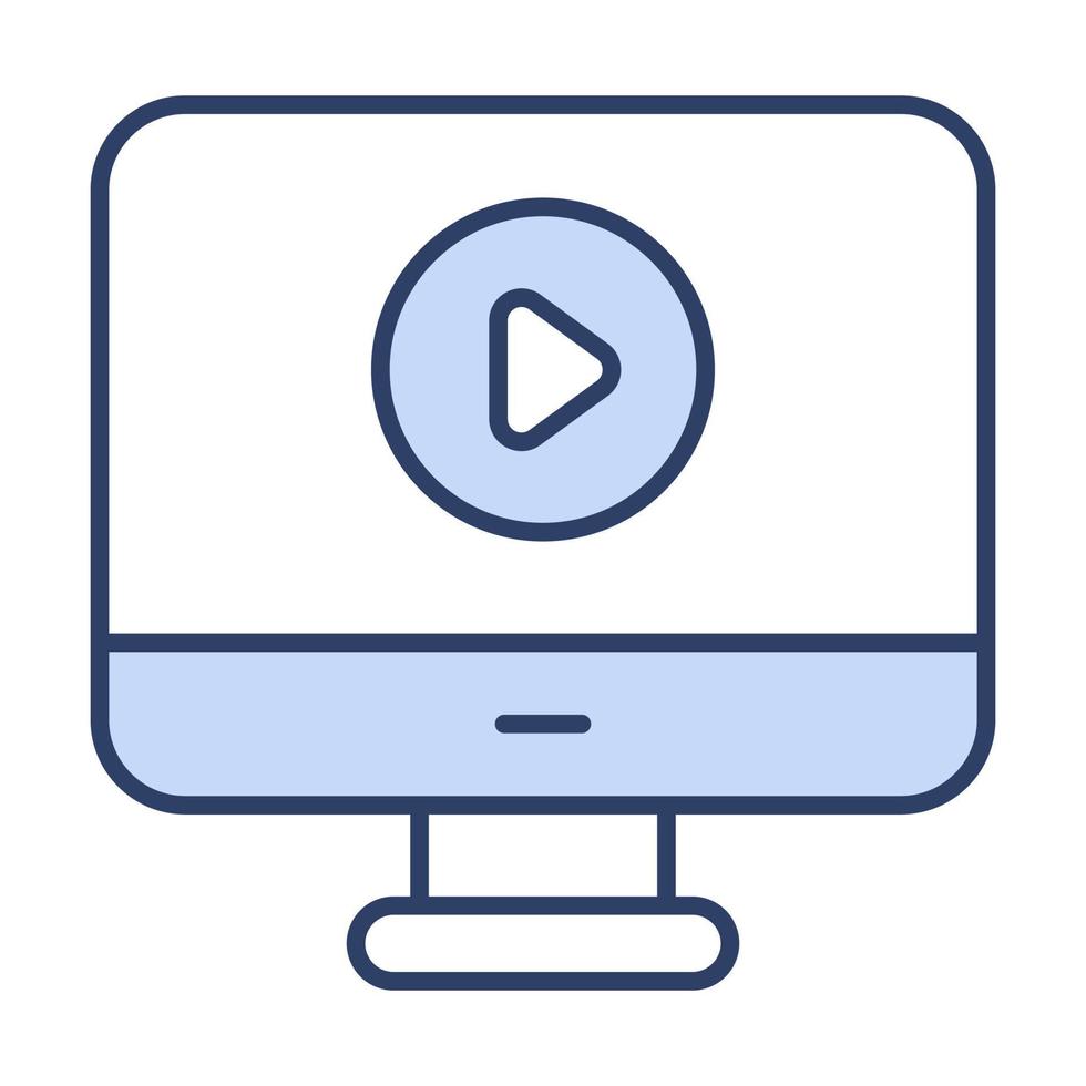 video blog Finance Related Vector Line Icon. Editable Stroke Pixel Perfect.
