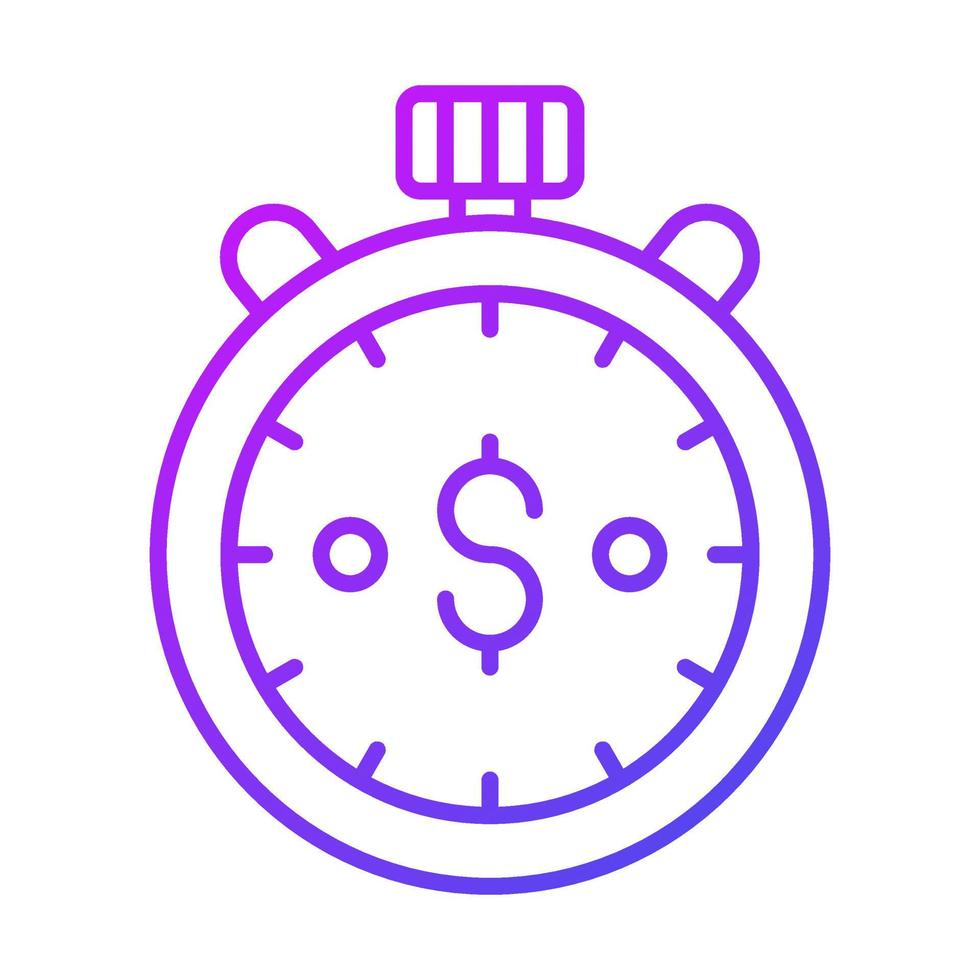 stopwatch Finance Related Vector Line Icon. Editable Stroke Pixel Perfect.