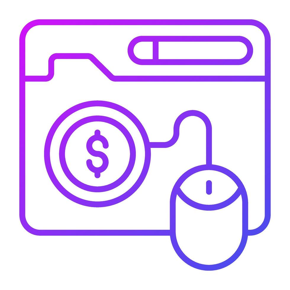 diseño de conceptos modernos de pago por clic, ilustración vectorial vector