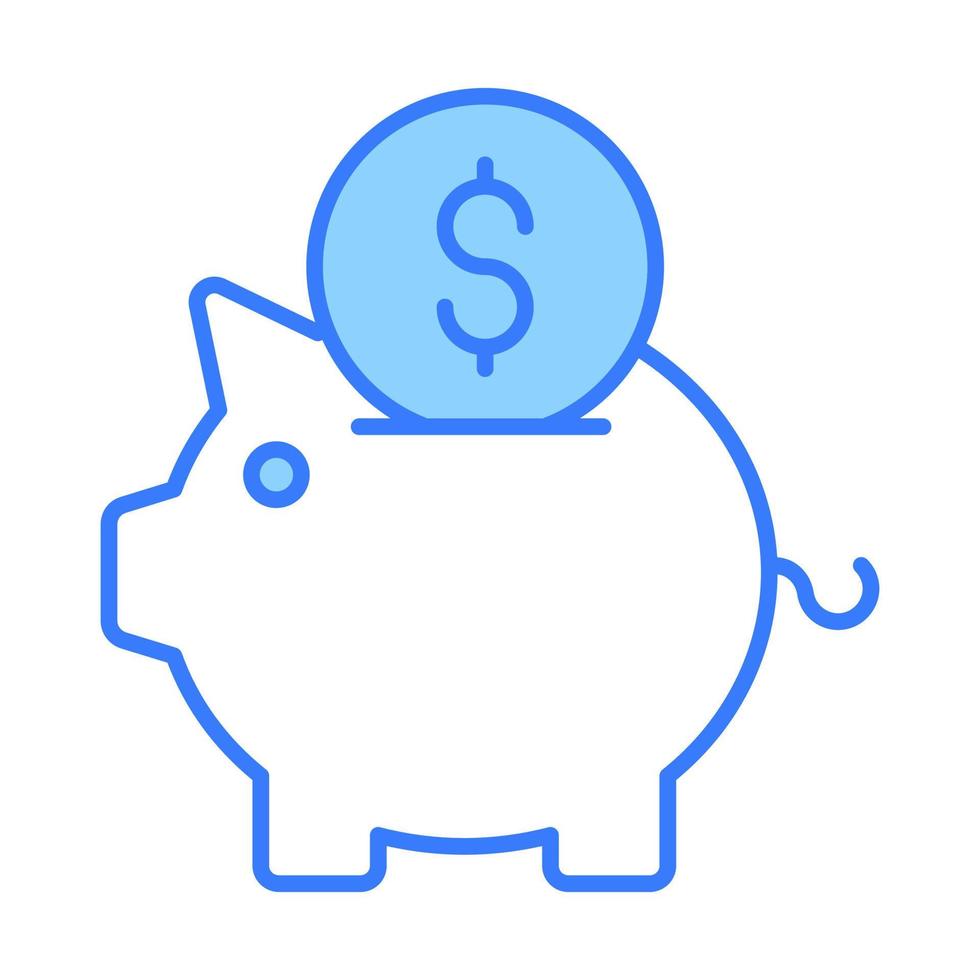 piggy bank Finance Related Vector Line Icon. Editable Stroke Pixel Perfect.