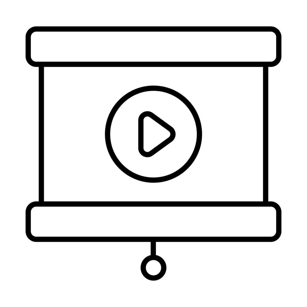 presentation Finance Related Vector Line Icon. Editable Stroke Pixel Perfect.