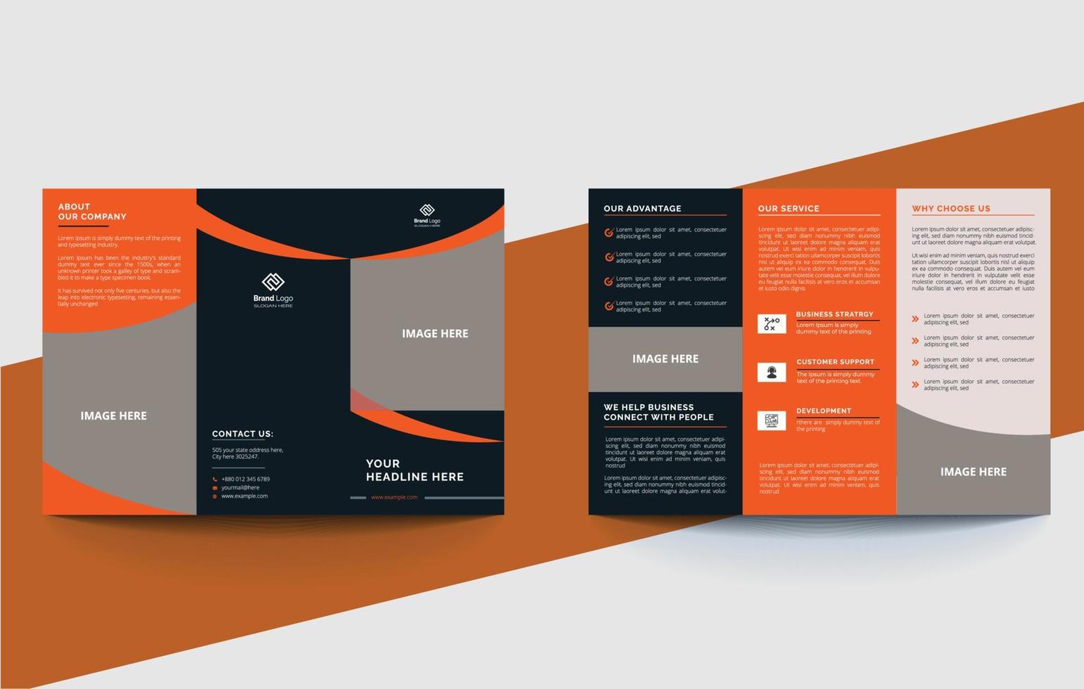 Corporate Trifold Brochure Design vector