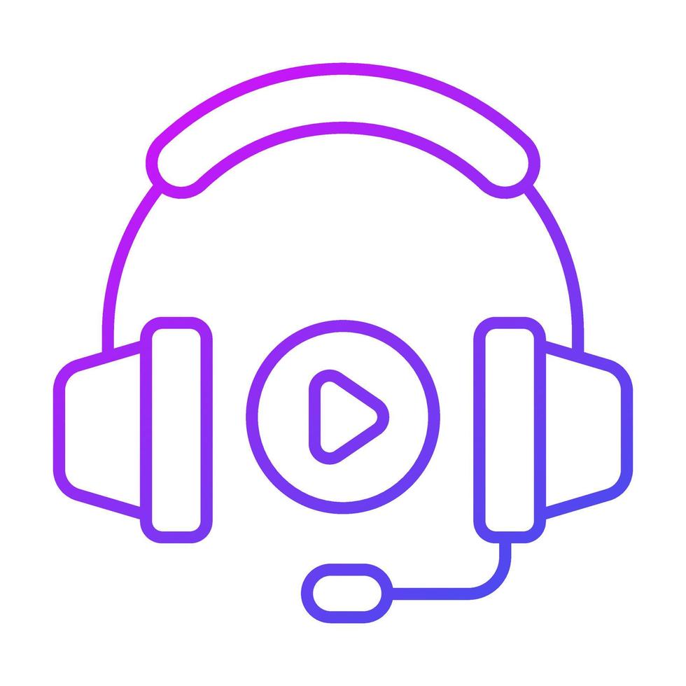 headphone Finance Related Vector Line Icon. Editable Stroke Pixel Perfect.