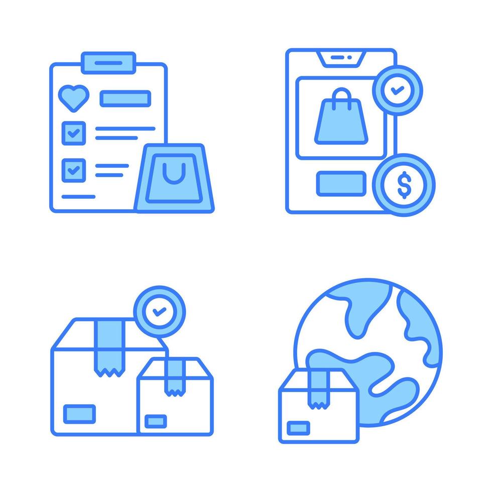 Shopping and E-commerce, Simple vector illustration.