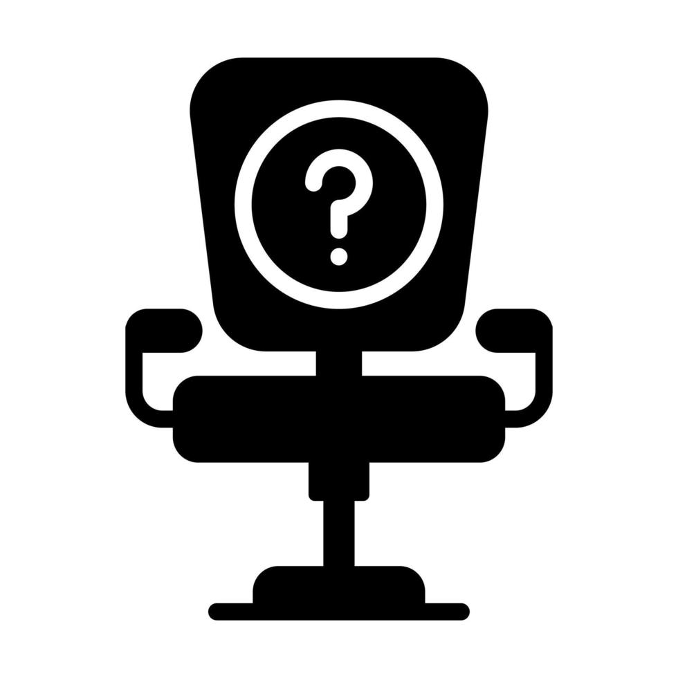 office chair Finance Related Vector Line Icon. Editable Stroke Pixel Perfect.