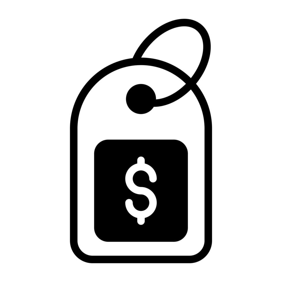 tag Finance Related Vector Line Icon. Editable Stroke Pixel Perfect.