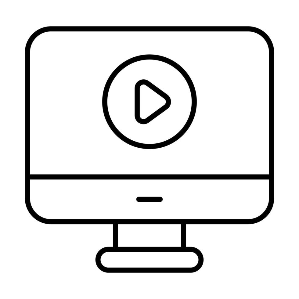 video blog Finance Related Vector Line Icon. Editable Stroke Pixel Perfect.