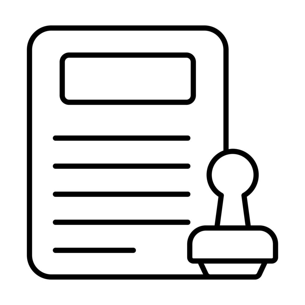 certificate Finance Related Vector Line Icon. Editable Stroke Pixel Perfect.