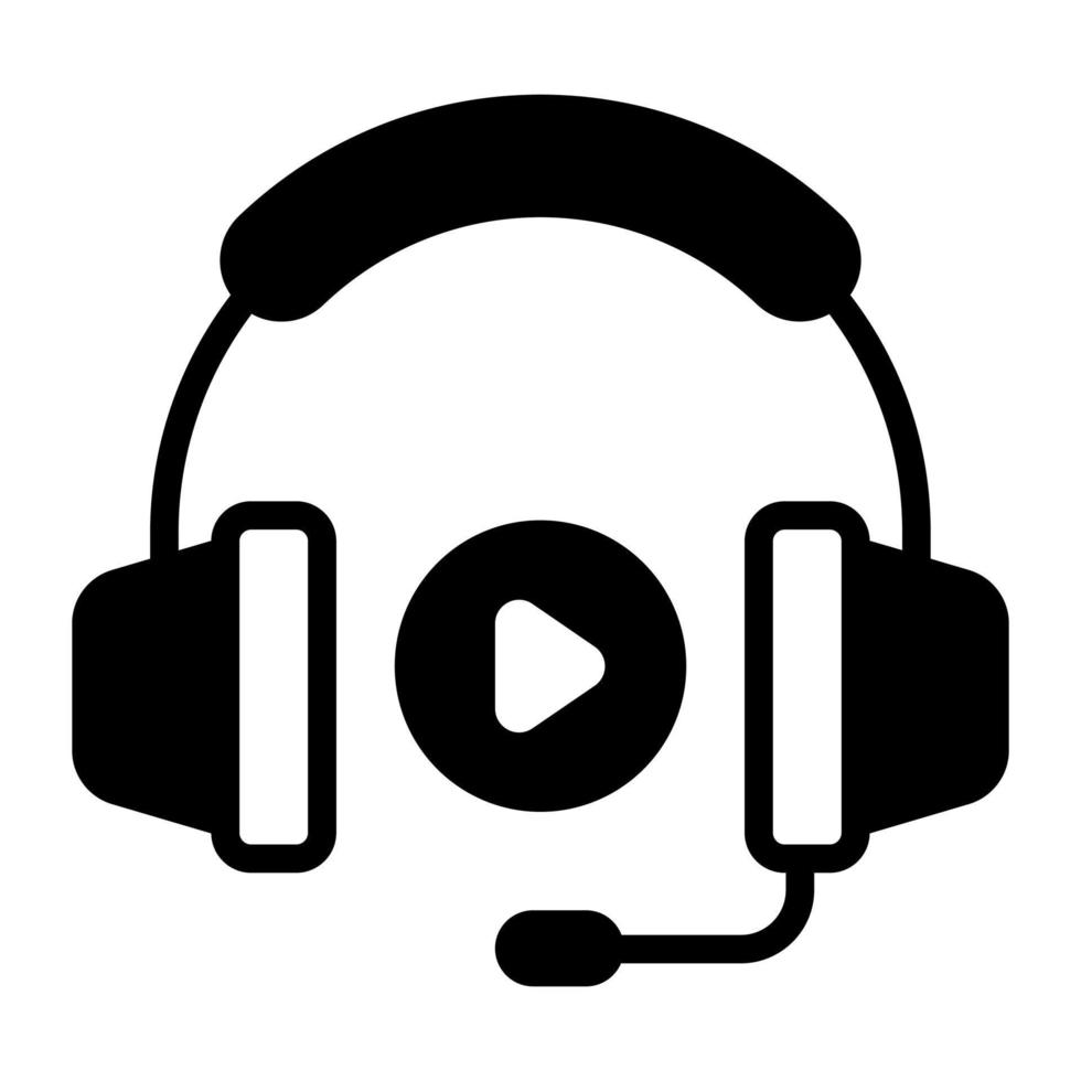 headphone Finance Related Vector Line Icon. Editable Stroke Pixel Perfect.