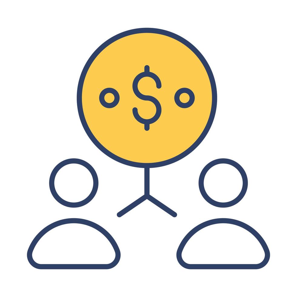 contribution Finance Related Vector Line Icon. Editable Stroke Pixel Perfect.