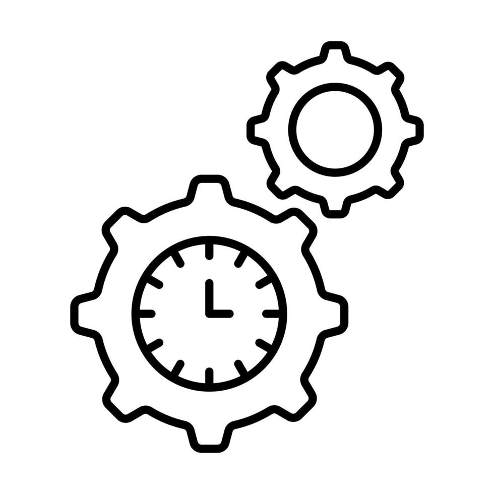 icono de línea vectorial relacionado con las finanzas de gestión del tiempo. píxel de trazo editable perfecto. vector