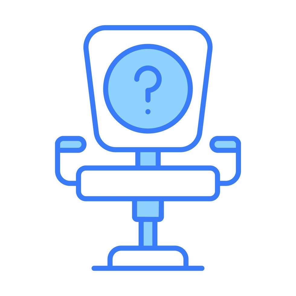 office chair Finance Related Vector Line Icon. Editable Stroke Pixel Perfect.