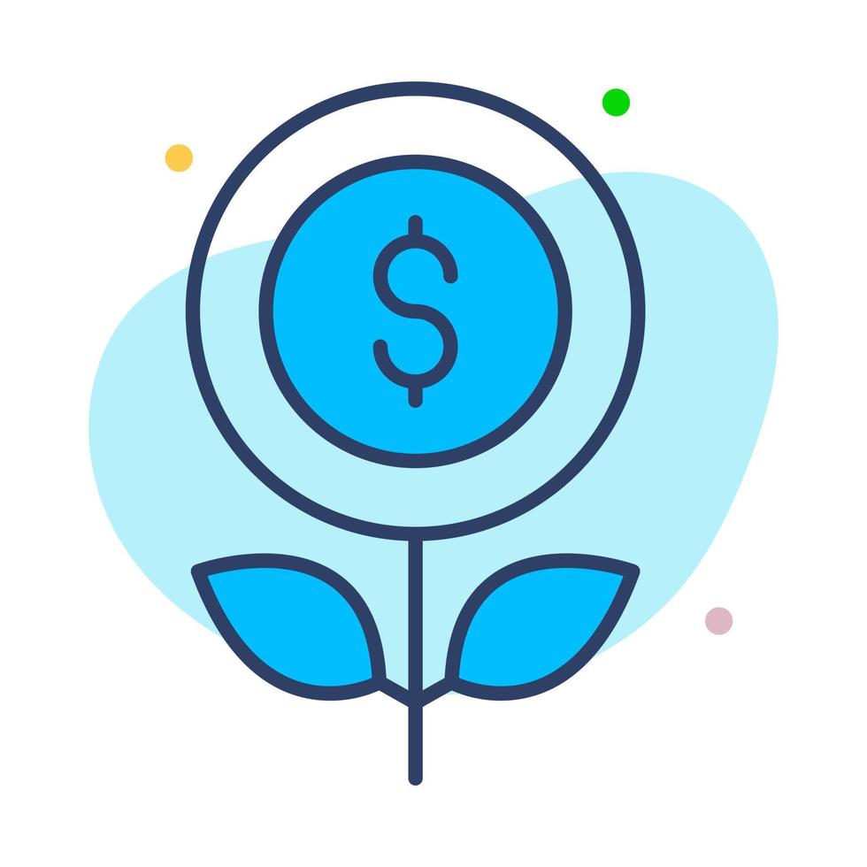 money plant Finance Related Vector Line Icon. Editable Stroke Pixel Perfect.