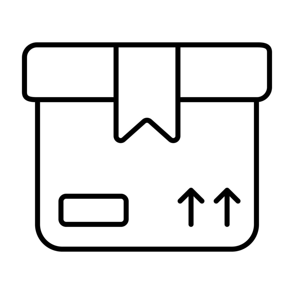 package box Finance Related Vector Line Icon. Editable Stroke Pixel Perfect.