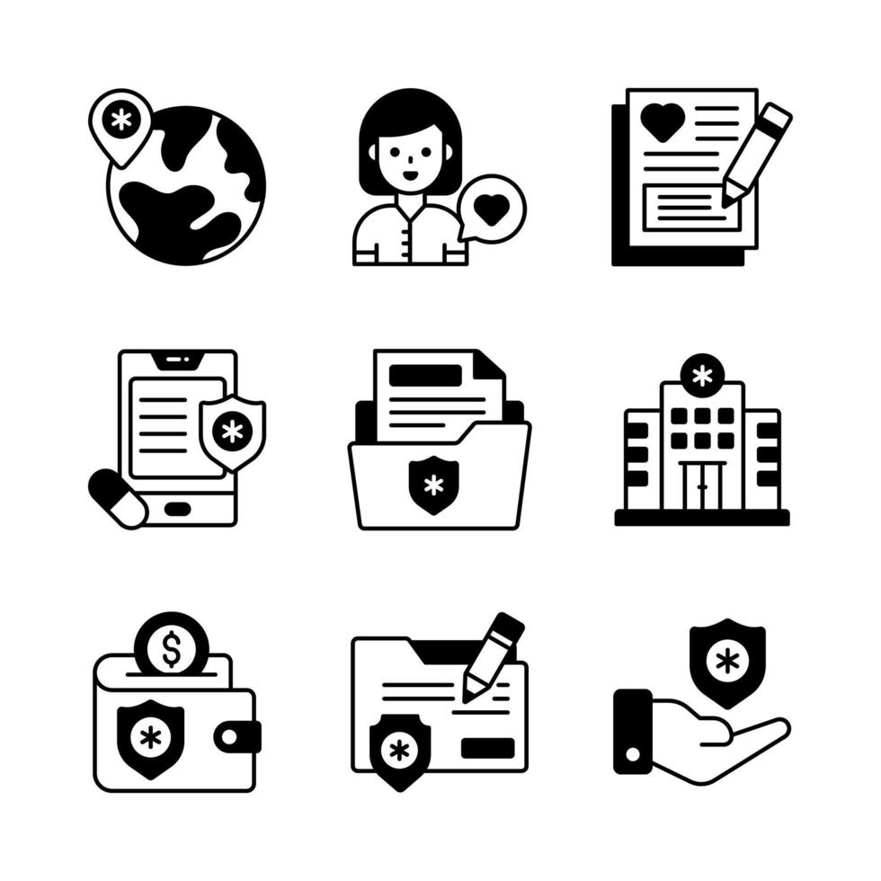 Set of Medical and Healthcare, vector icons. Premium quality symbols.