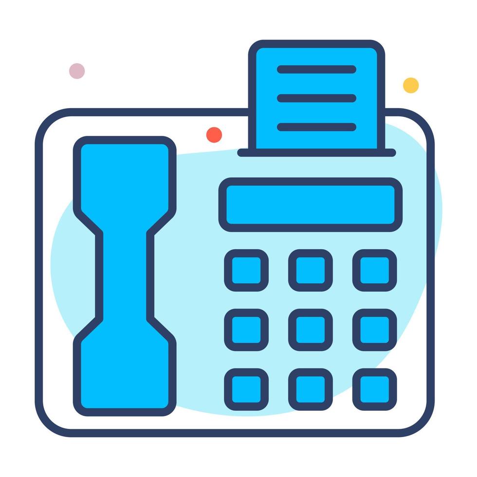 icono de línea vectorial relacionado con las finanzas de la máquina de fax. píxel de trazo editable perfecto. vector