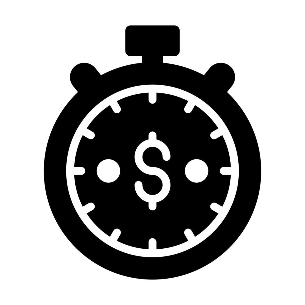 stopwatch Finance Related Vector Line Icon. Editable Stroke Pixel Perfect.