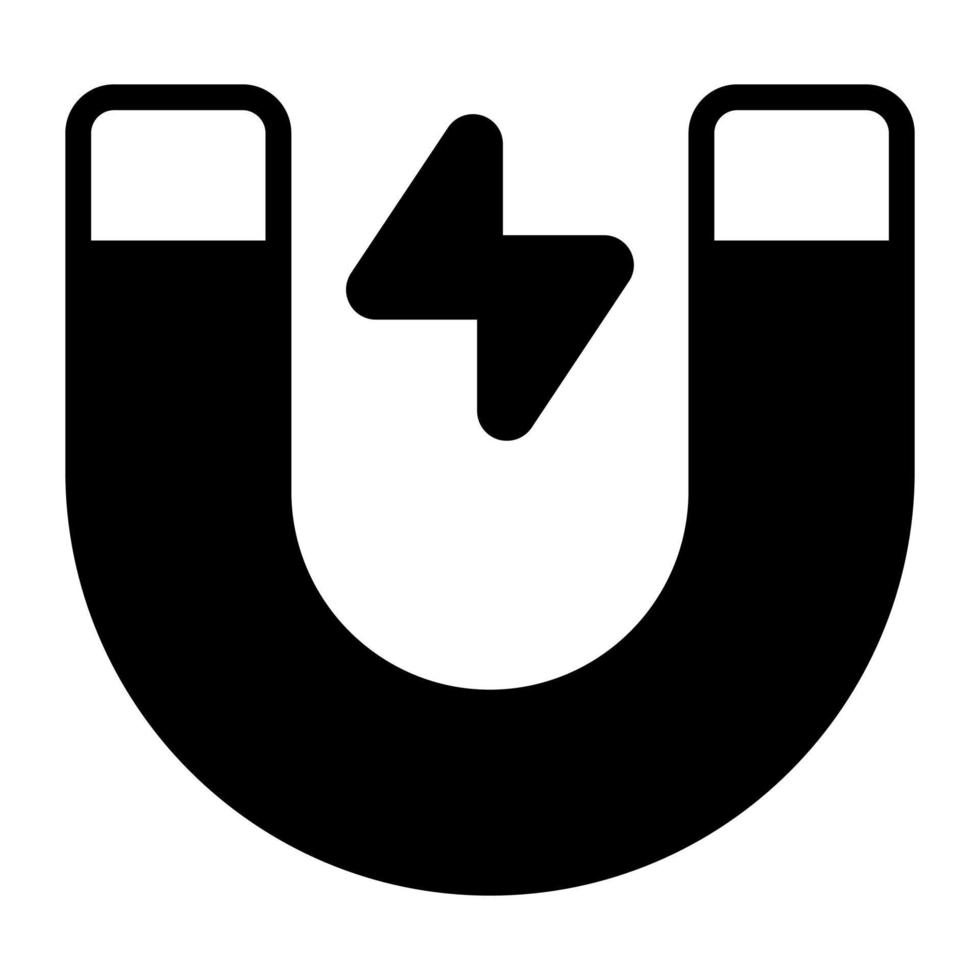 magnet Finance Related Vector Line Icon. Editable Stroke Pixel Perfect.