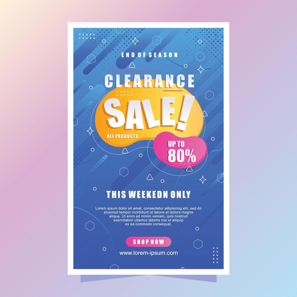 Clearance Sale Poster vector