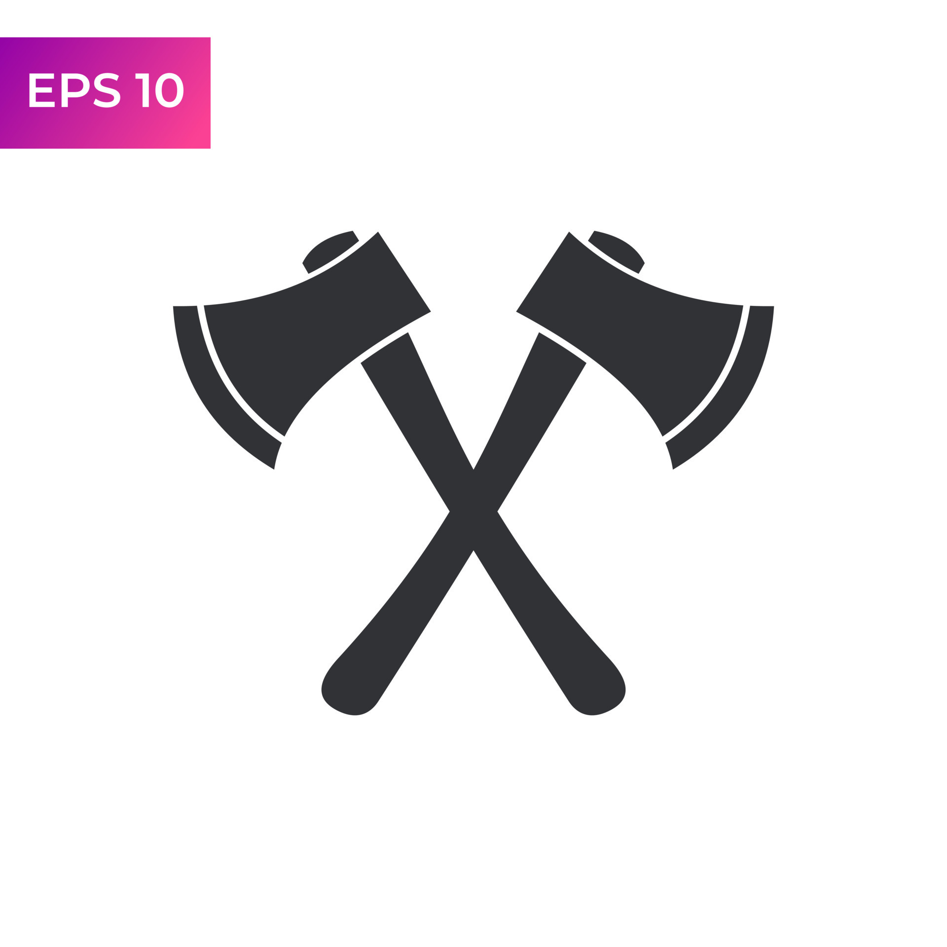 Axe icon template color editable. Axe symbol vector sign isolated on