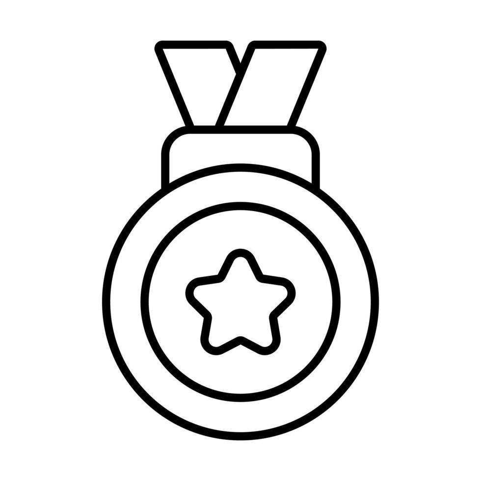 meddle of honor Finance Related Vector Line Icon. Editable Stroke Pixel Perfect.