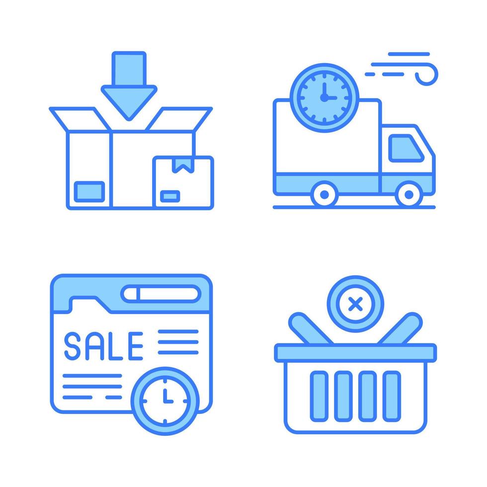 Shopping and E-commerce, Simple vector illustration.