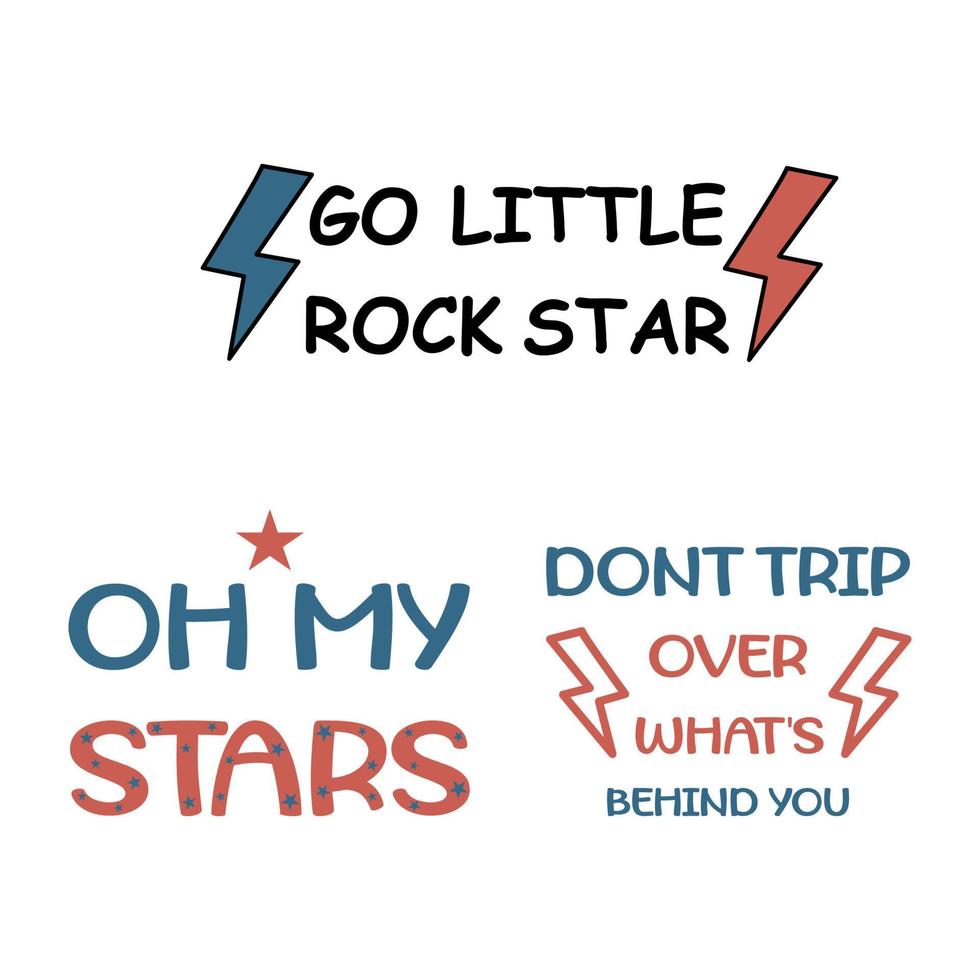 Independence Day funny quote vector set