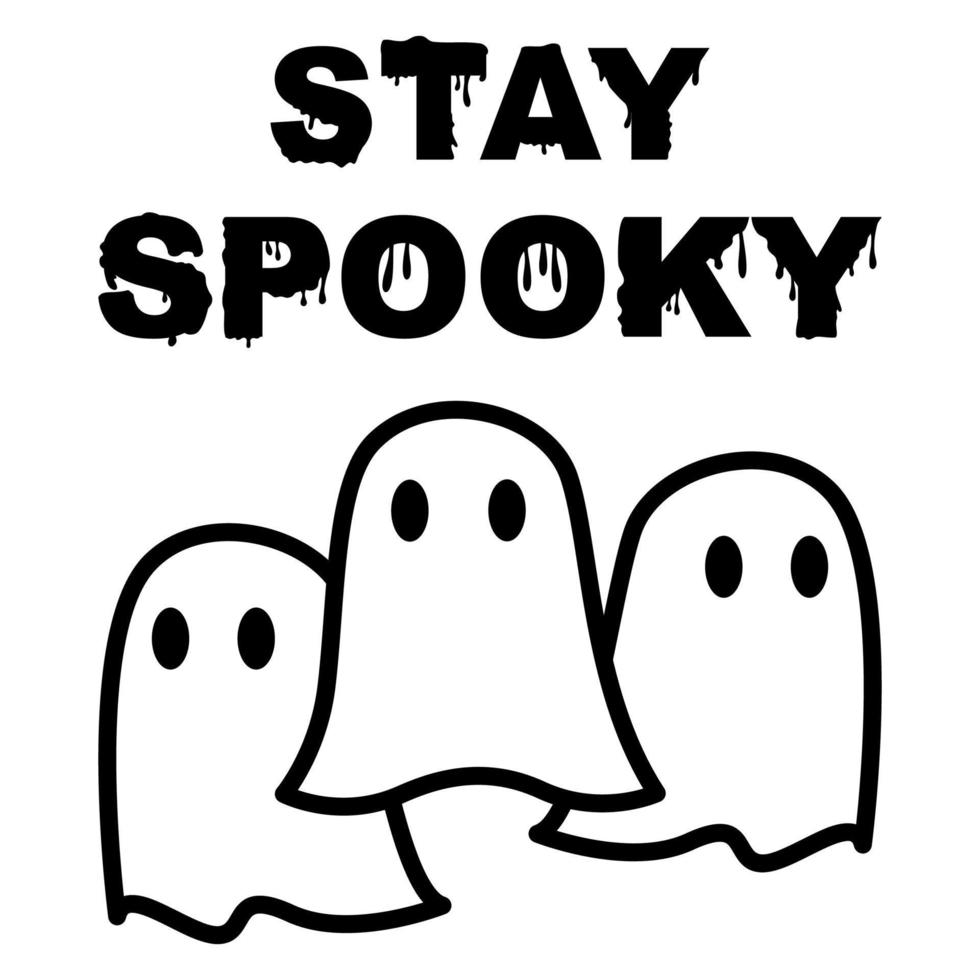 Stay spooky with ghosts vector