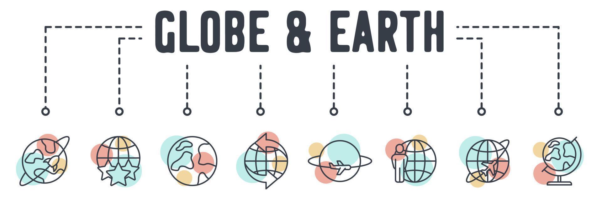 globe banner web icon vector illustration concept.