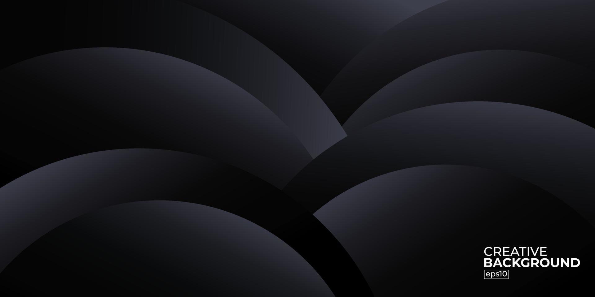 fondo abstracto premium negro con elementos geométricos degradados de lujo. rico fondo para un diseño exclusivo. vector