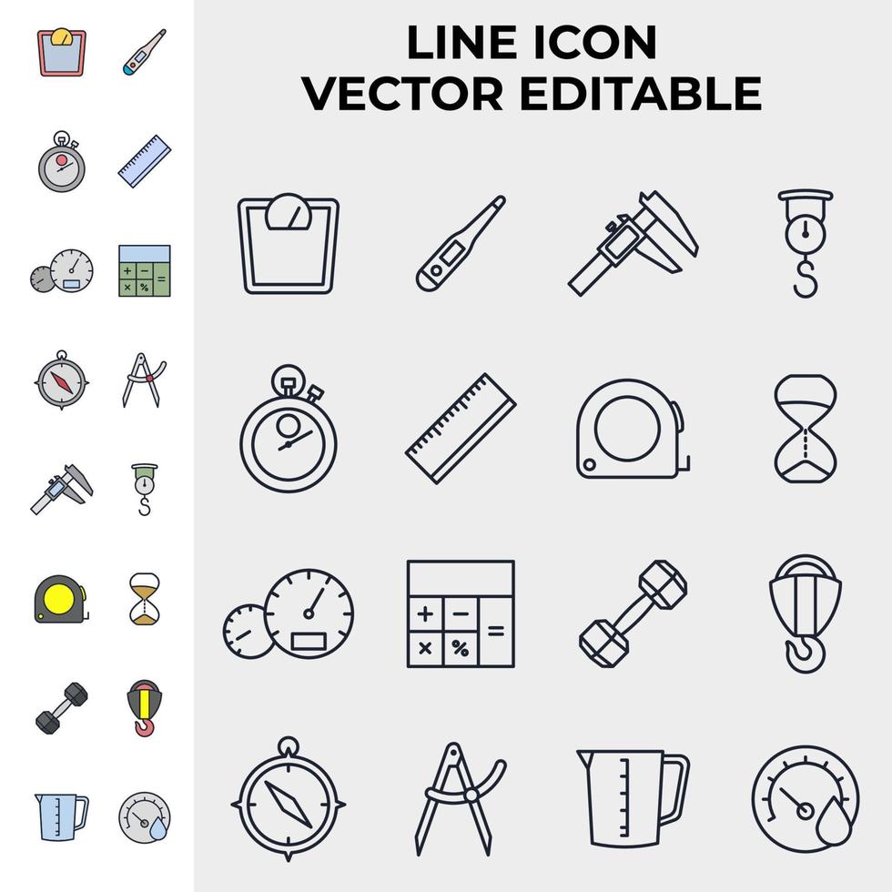 measuring set icon symbol template for graphic and web design collection logo vector illustration