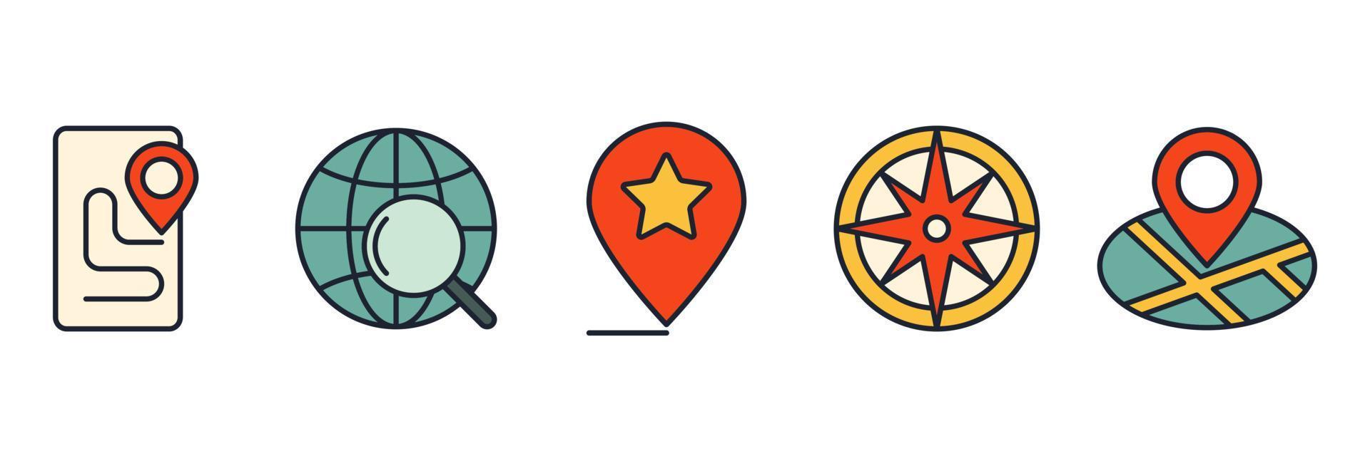 Navigation set icon symbol template for graphic and web design collection logo vector illustration