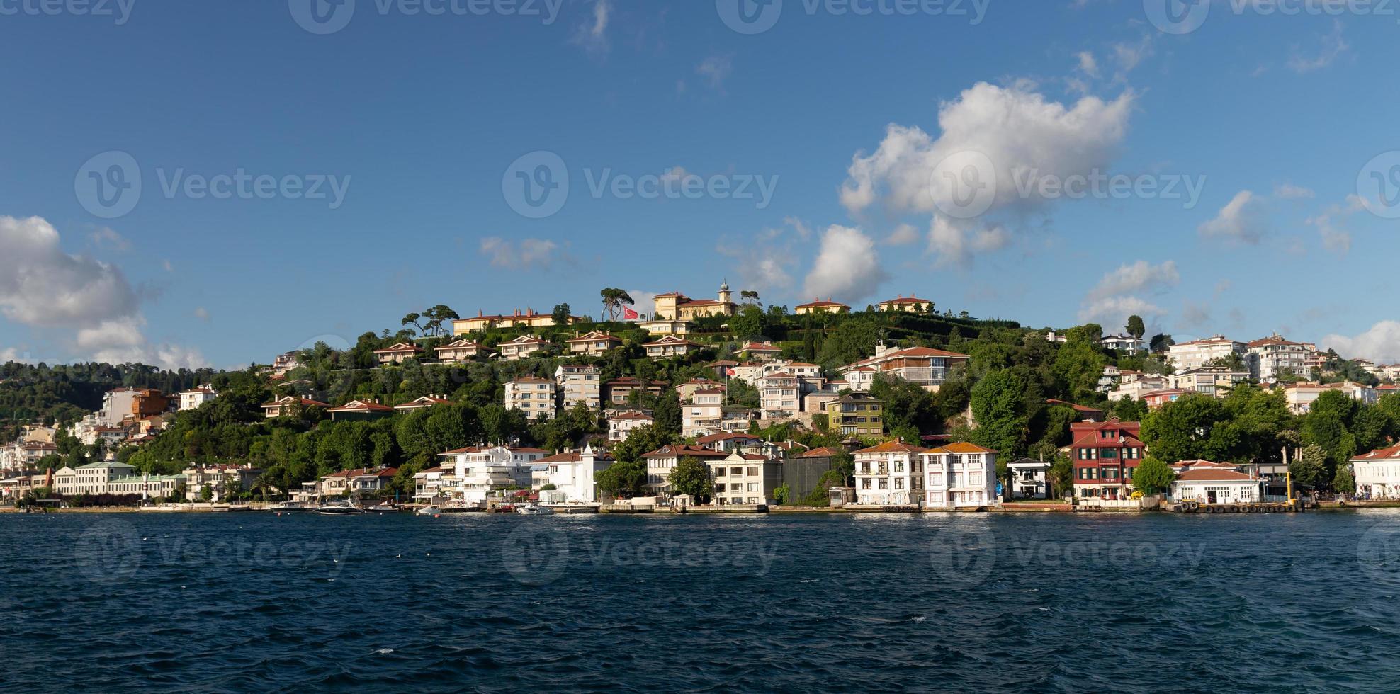 Buildings in Bosphorus Strait Side of Istanbul, Turkey photo