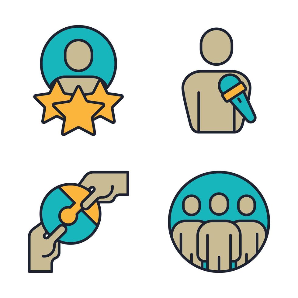 Headhunting And Recruiting set icon symbol template for graphic and web design collection logo vector illustration