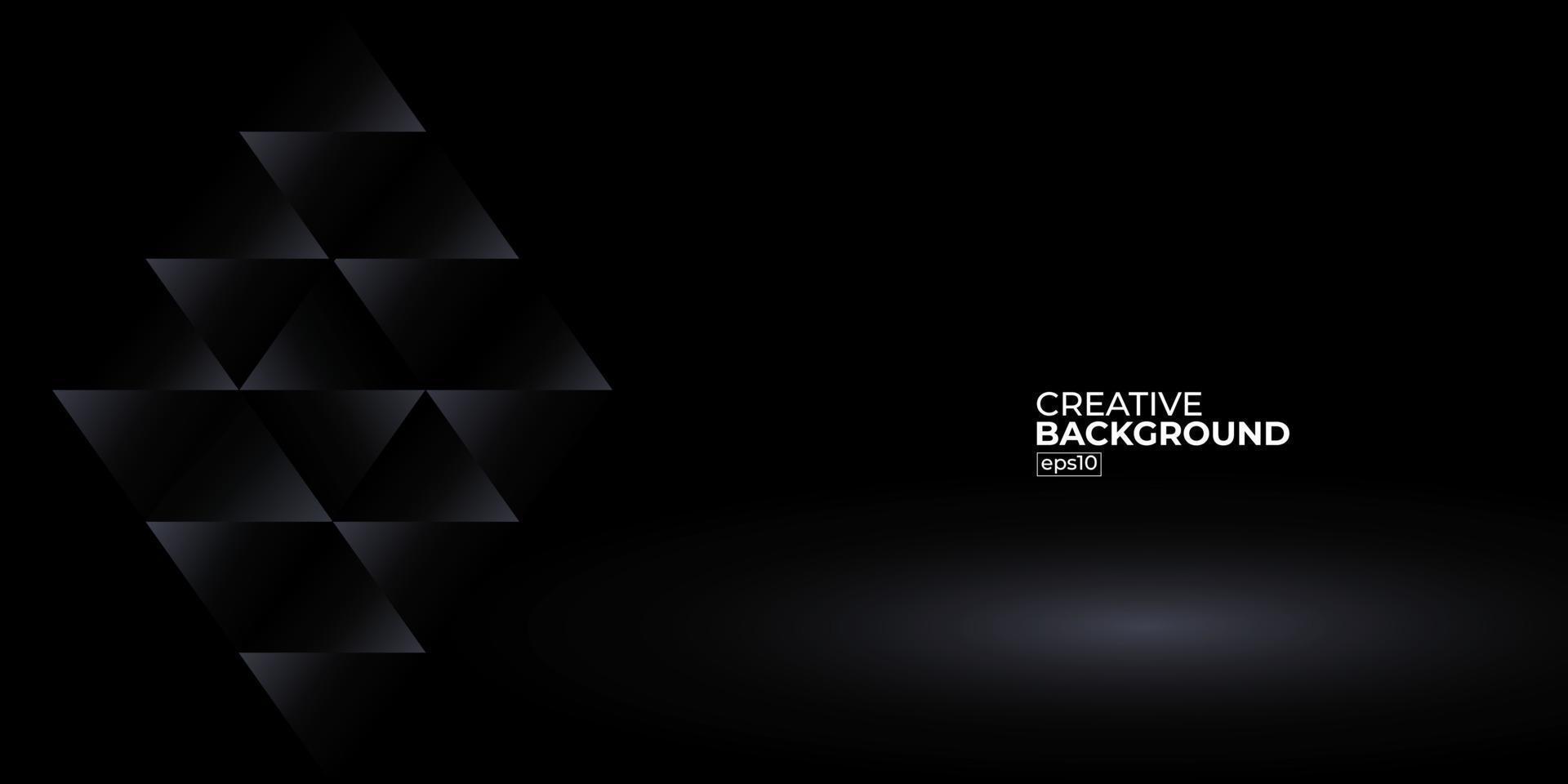 Black premium abstract background with luxury gradient geometric elements. Rich background for exclusive design. vector