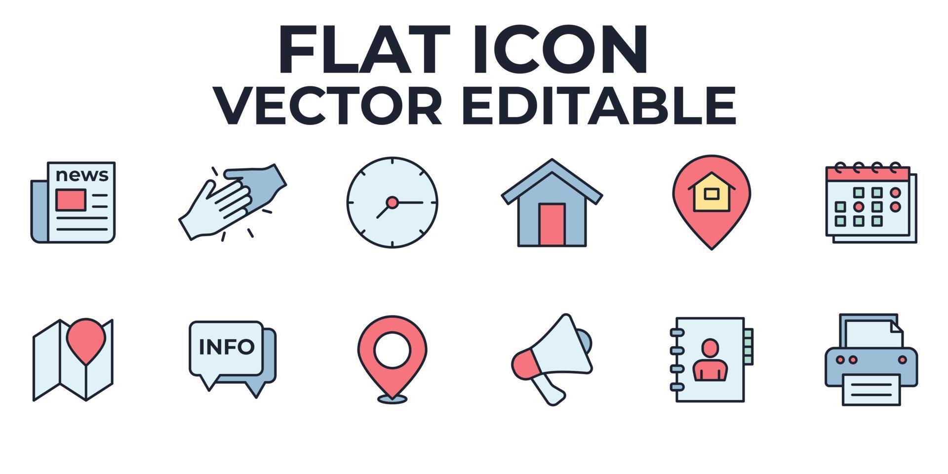 contáctenos establecer plantilla de símbolo de icono para la ilustración de vector de logotipo de colección de diseño gráfico y web