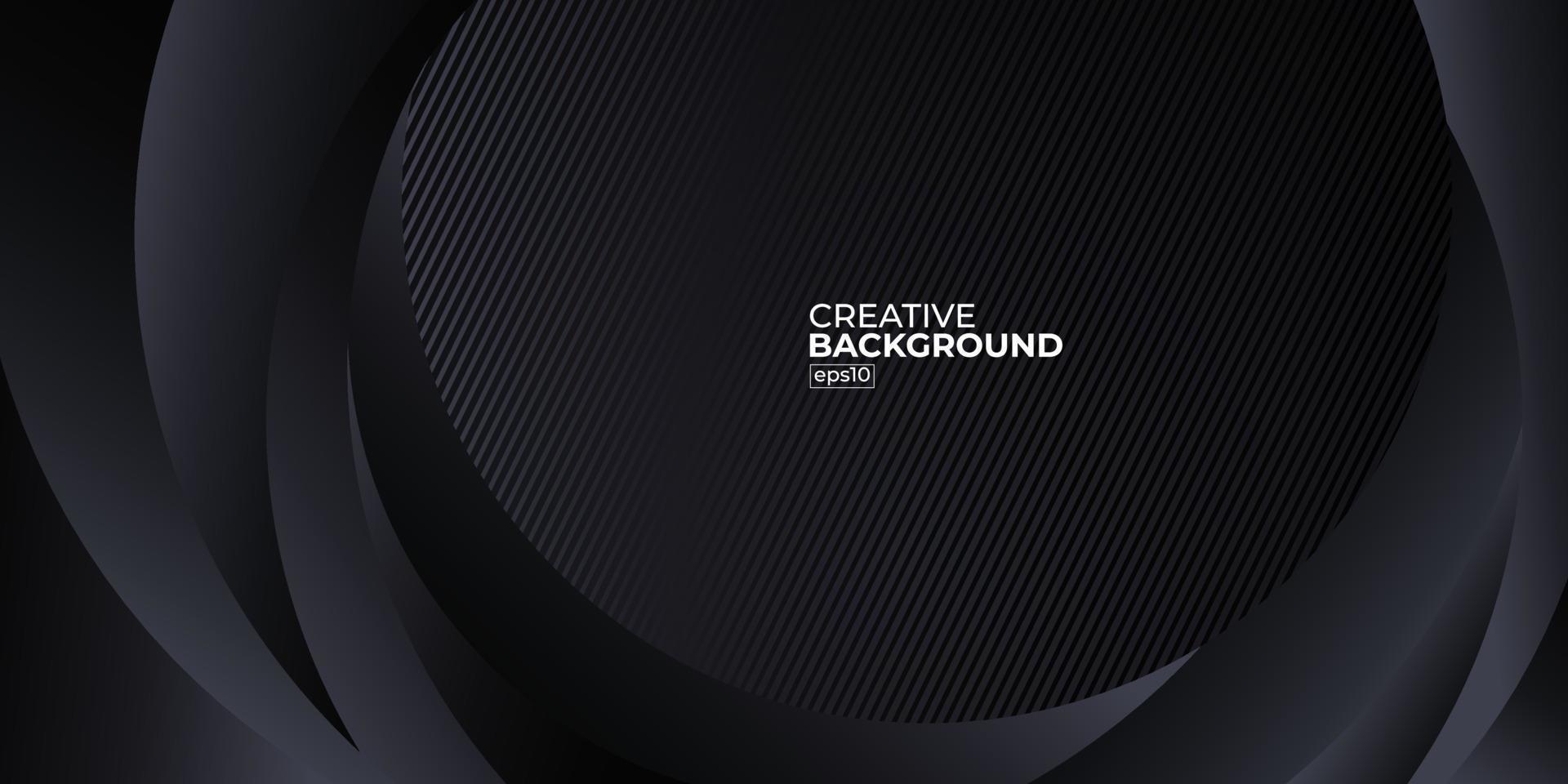 Black premium abstract background with luxury gradient geometric elements. Rich background for exclusive design. vector