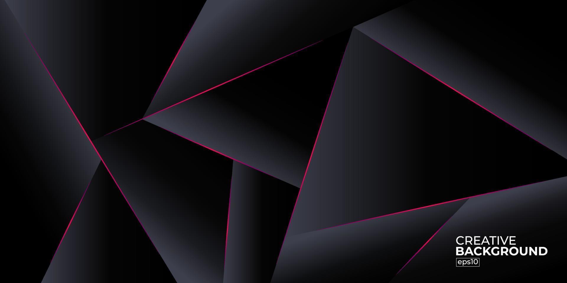 Black premium abstract background with luxury gradient geometric elements. Rich background for exclusive design. vector