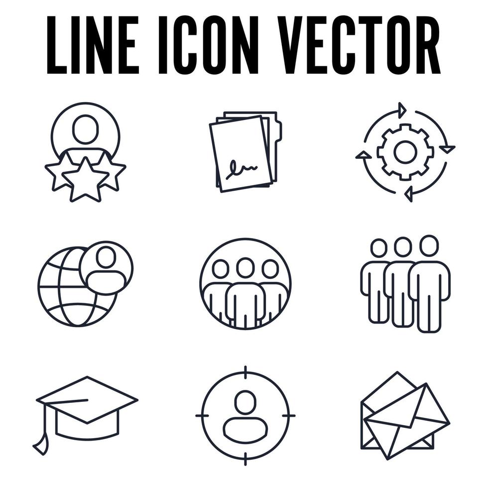 Headhunting And Recruiting set icon symbol template for graphic and web design collection logo vector illustration