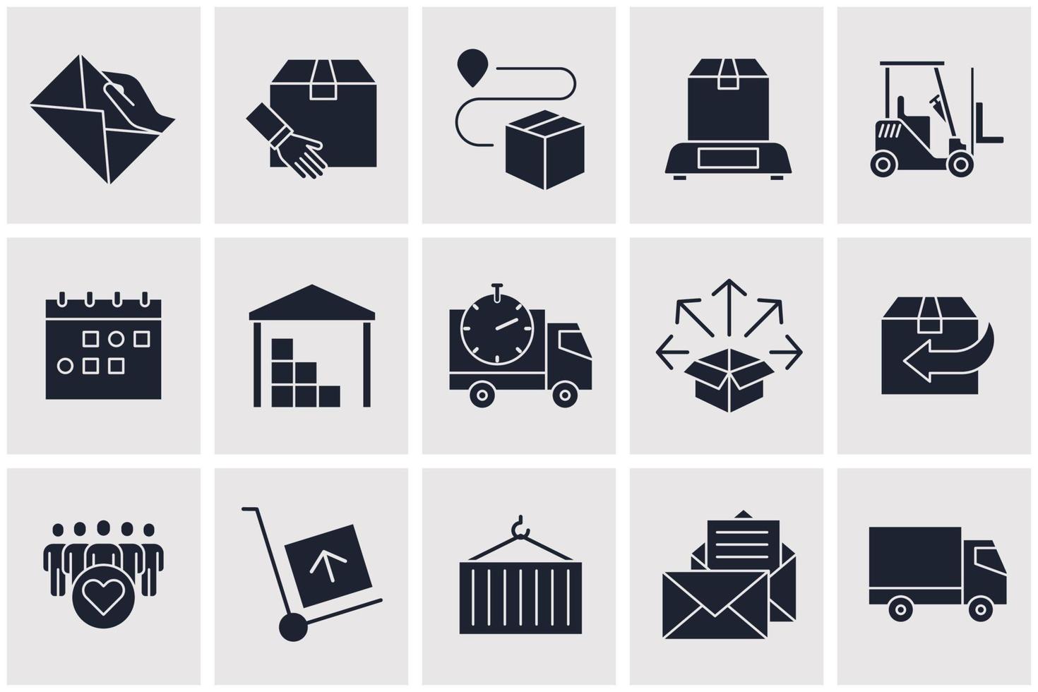 Shipping delivery set icon symbol template for graphic and web design collection logo vector illustration