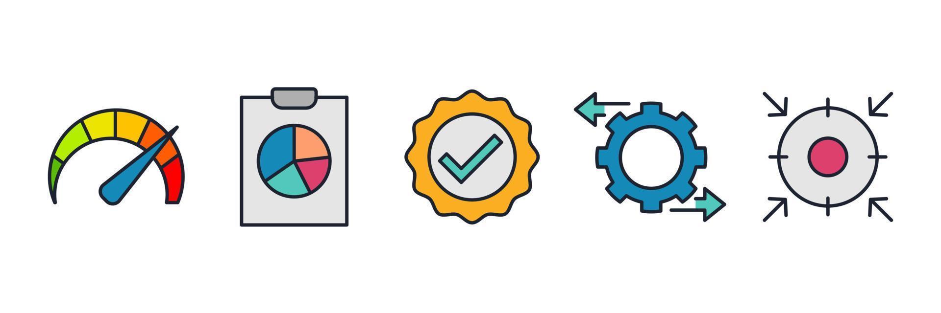 data analysis set icon symbol template for graphic and web design collection logo vector illustration