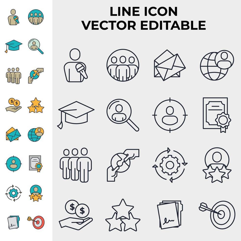 Headhunting And Recruiting set icon symbol template for graphic and web design collection logo vector illustration