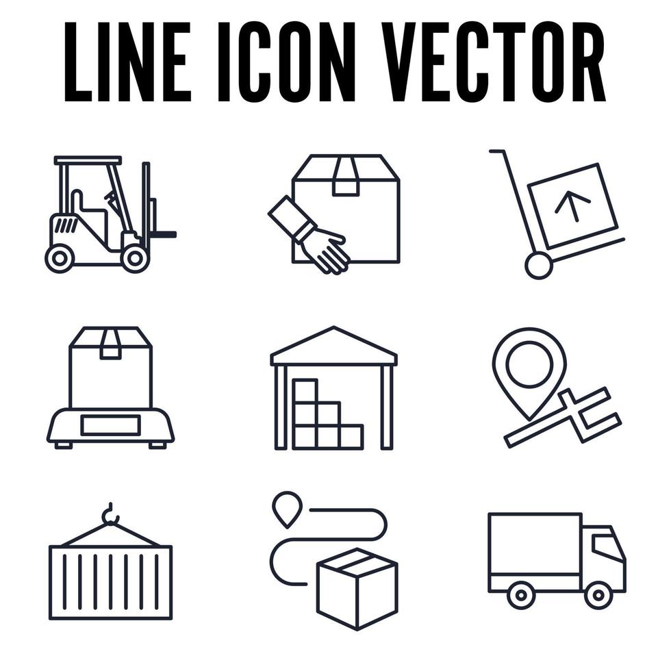 Shipping delivery set icon symbol template for graphic and web design collection logo vector illustration