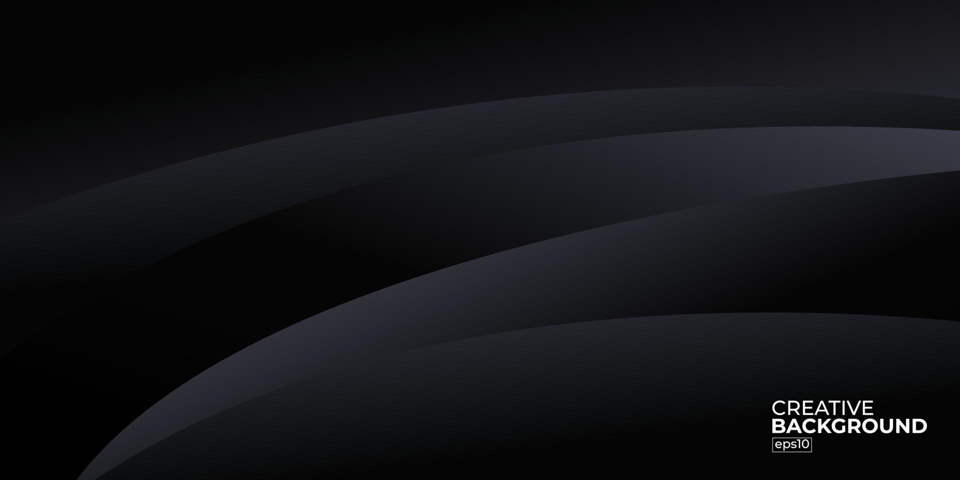 Black premium abstract background with luxury gradient geometric elements. Rich background for exclusive design. vector