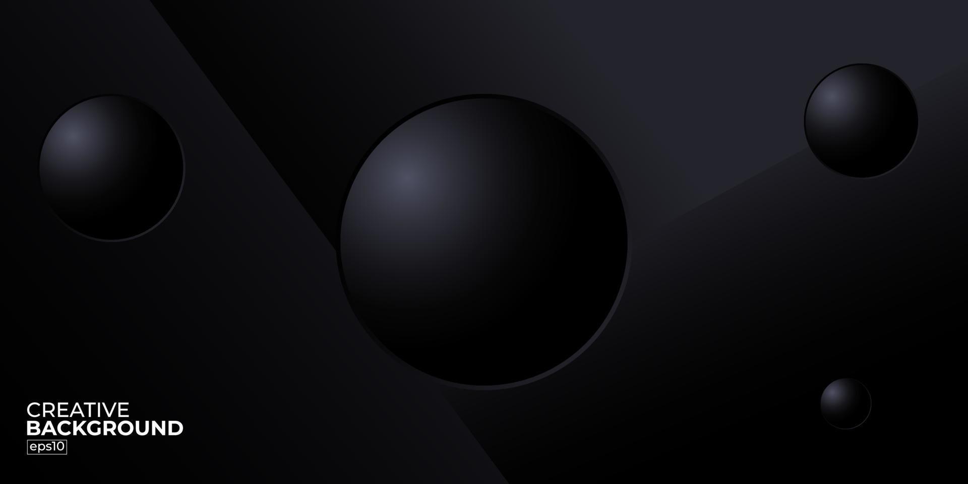 fondo abstracto premium negro con elementos geométricos degradados de lujo. rico fondo para un diseño exclusivo. vector