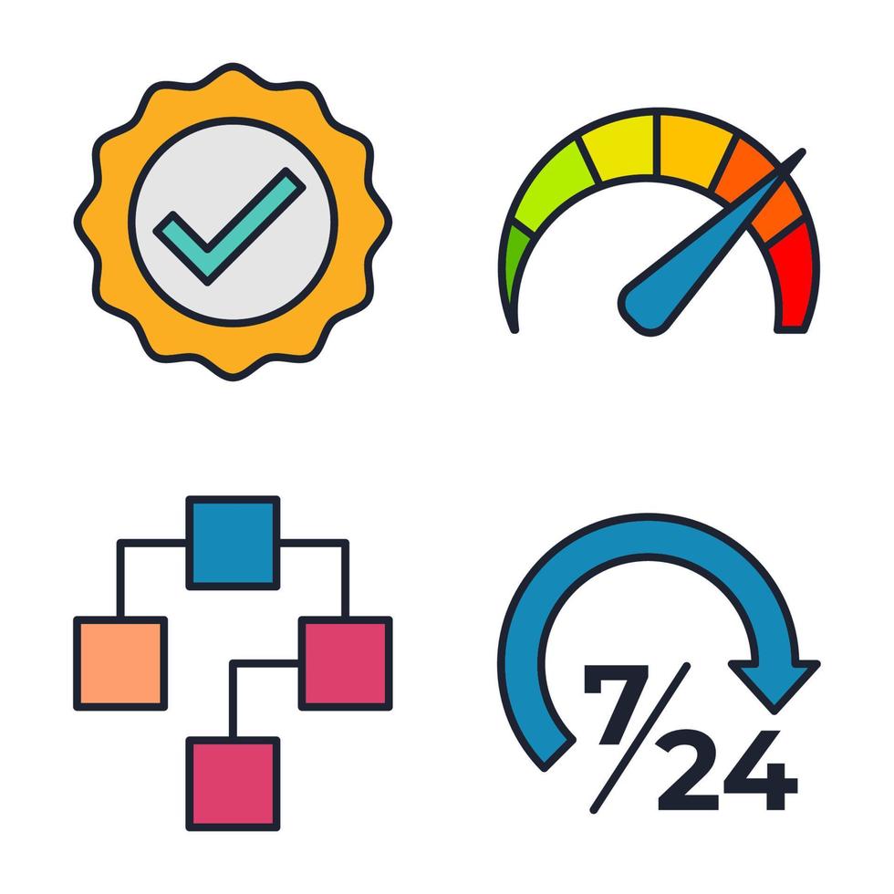 data analysis set icon symbol template for graphic and web design collection logo vector illustration