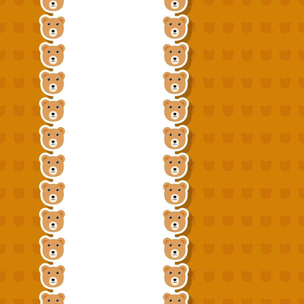 Bear with frame for banner, poster, and greeting card vector