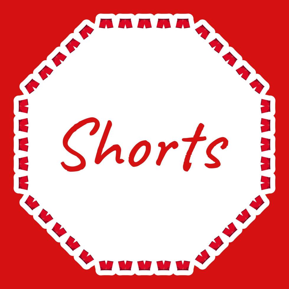Border with Shorts for banner, poster, and greeting card vector