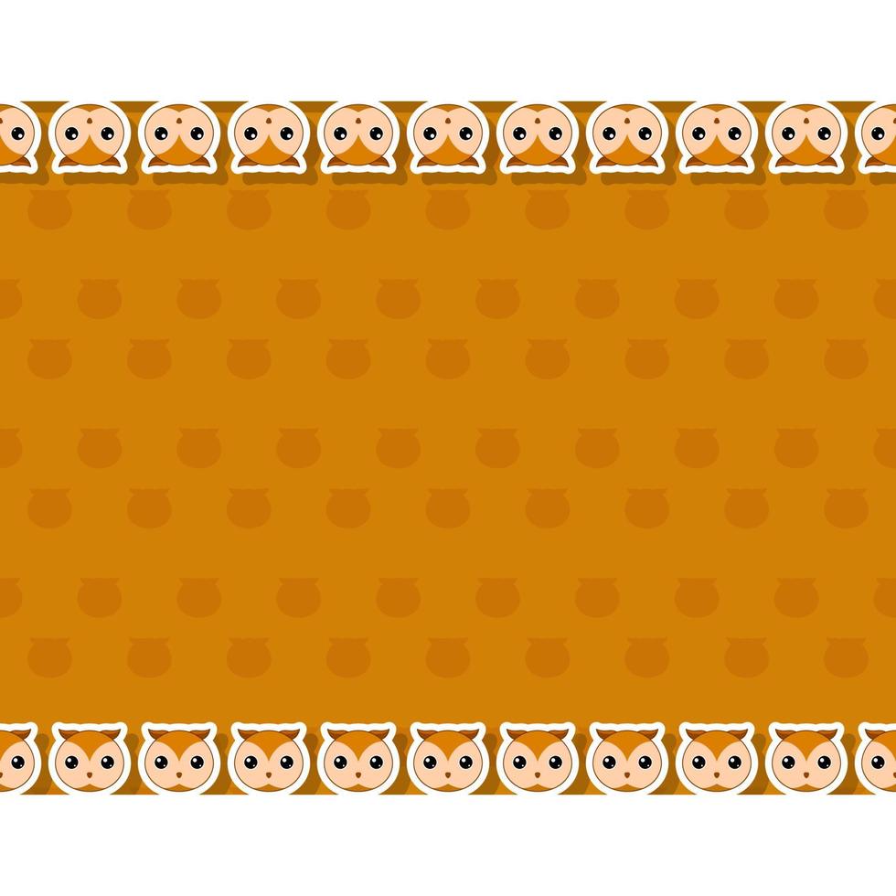 Owl with frame for banner, poster, and greeting card vector