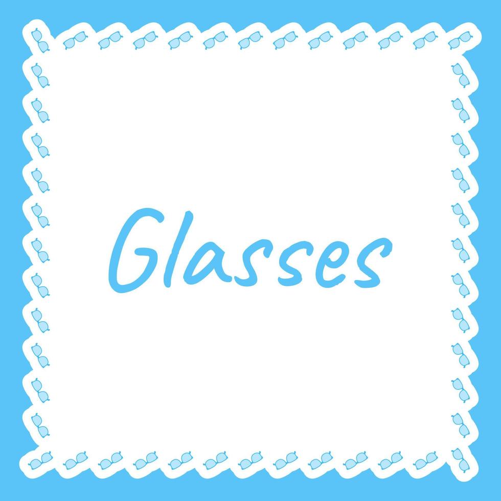 Border with Glasses for banner, poster, and greeting card vector
